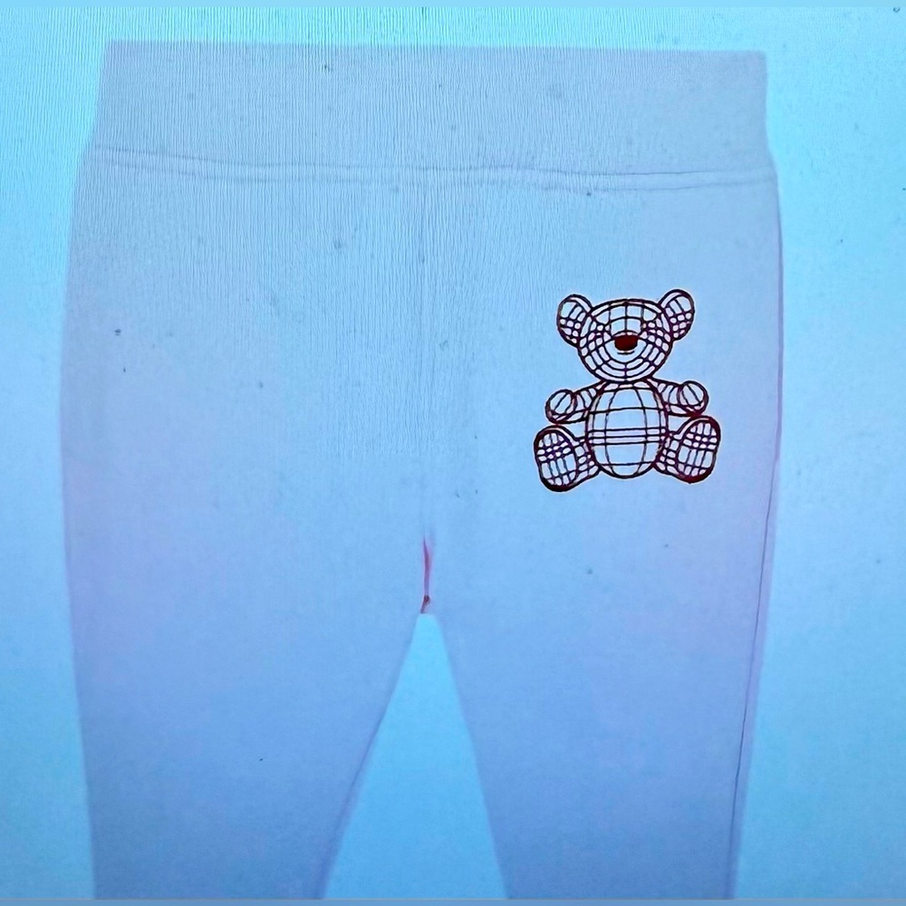 Burberry,‎ new with tags, pink, thomas bear motif Cotton track trousers 18 month